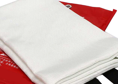 Acrylic-coated fiberglass fire blanket