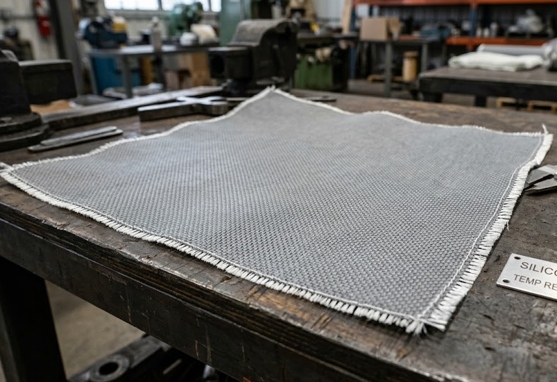Medium Weight Silicon High Temperature Fiberglass Cloth For Shipping Building Insulation